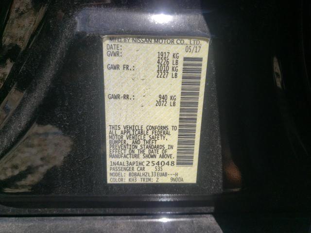 Photo 10 from auction – 2017 NISSAN ALTIMA 2.5 with VIN 1N4AL3AP1HC254048