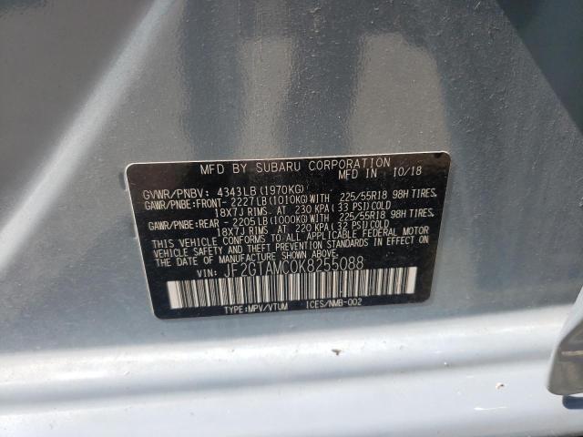 Photo 10 from auction – 2019 SUBARU CROSSTREK with VIN JF2GTAMC0K8255088