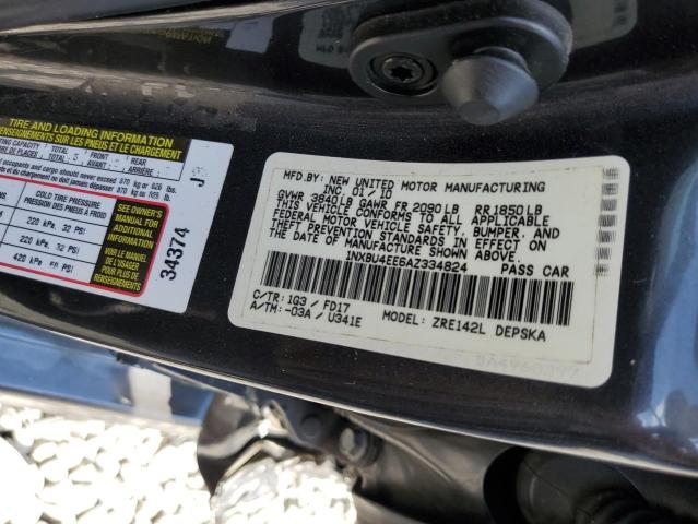 Photo 10 from auction – 2010 TOYOTA COROLLA BA with VIN 1NXBU4EE6AZ334824