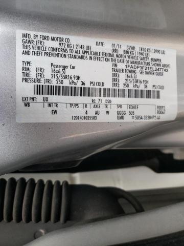 Photo 10 from auction – 2014 FORD FOCUS SE with VIN 1FADP3F21EL247742