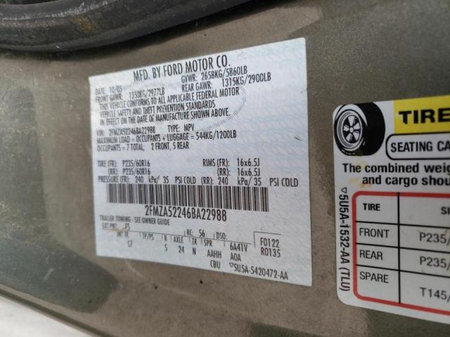 Photo 10 from auction – 2006 FORD FREESTAR S with VIN 2FMZA52246BA22988