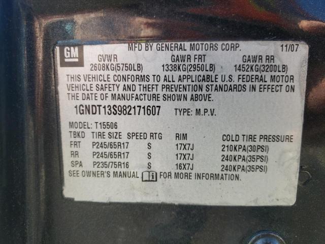 Photo 10 from auction – 2008 CHEVROLET TRAILBLAZE with VIN 1GNDT13S982171607