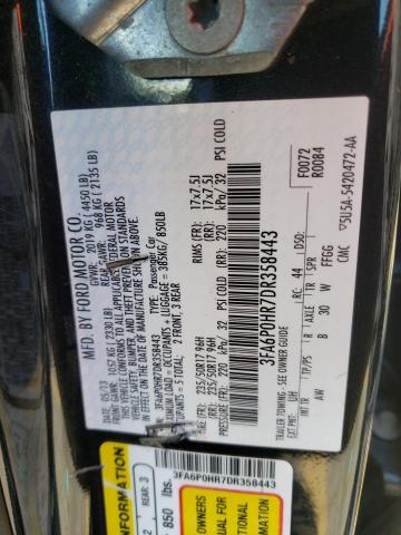 Photo 10 from auction – 2013 FORD FUSION SE with VIN 3FA6P0HR7DR358443
