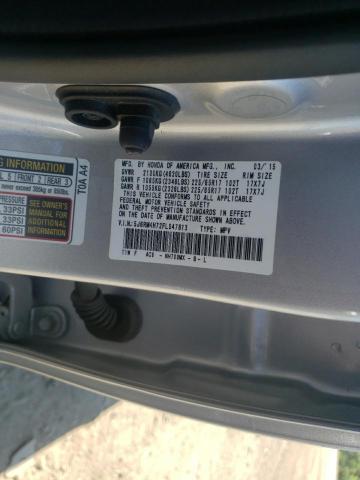 Photo 10 from auction – 2015 HONDA CR-V EXL with VIN 5J6RM4H72FL047813