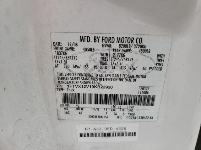 Photo 10 from auction – 2009 FORD F150 SUPER with VIN 1FTVX12V19KB22920