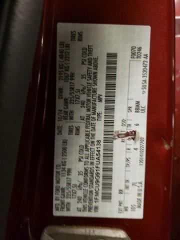 Photo 10 from auction – 2015 FORD ESCAPE SE with VIN 1FMCU9G91FUA54138