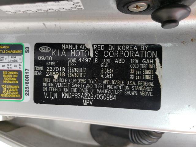 Photo 10 from auction – 2011 KIA SPORTAGE L with VIN KNDPB3A22B7050984