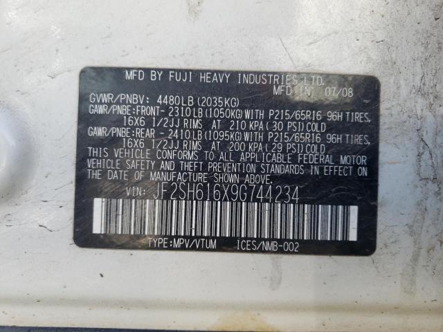 Photo 10 from auction – 2009 SUBARU FORESTER 2 with VIN JF2SH616X9G744234