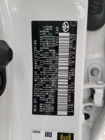 Photo 10 from auction – 2021 TOYOTA COROLLA LE with VIN 5YFEPMAE9MP201961