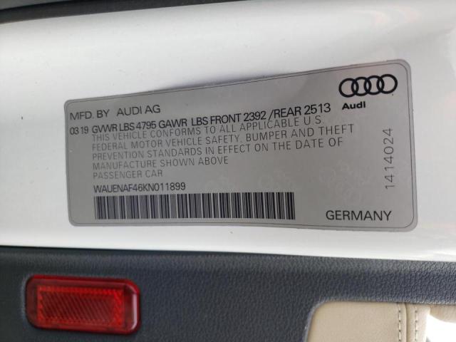 Photo 10 from auction – 2019 AUDI A4 PREMIUM with VIN WAUENAF46KN011899