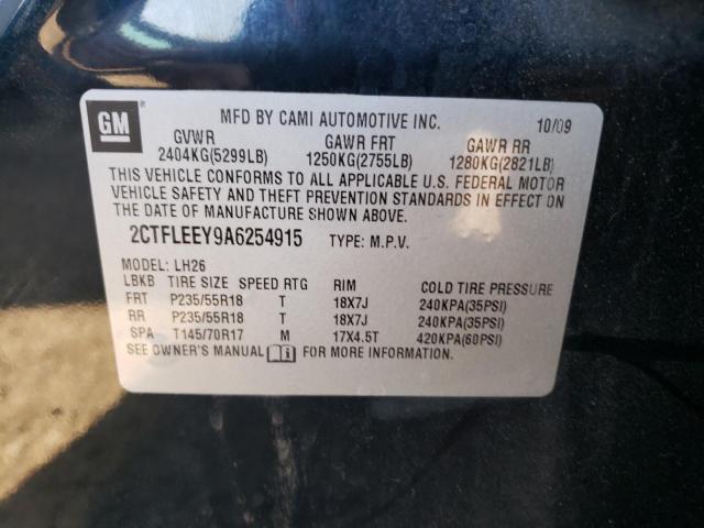 Photo 10 from auction – 2010 GMC TERRAIN SL with VIN 2CTFLEEY9A6254915