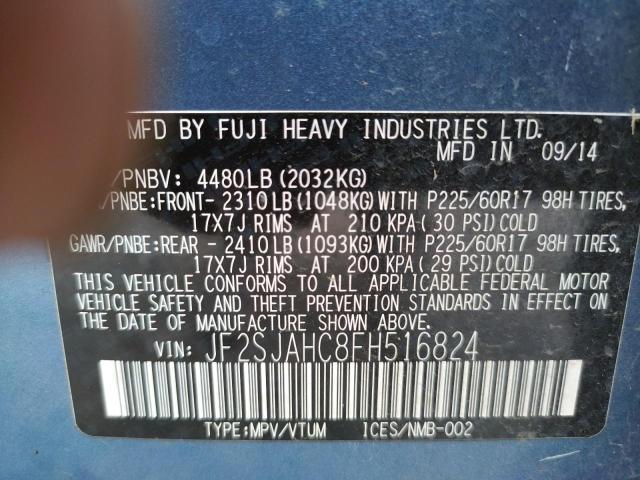 Photo 10 from auction – 2015 SUBARU FORESTER 2 with VIN JF2SJAHC8FH516824