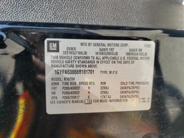 Photo 10 from auction – 2008 CADILLAC ESCALADE L with VIN 1GYFK63888R181701