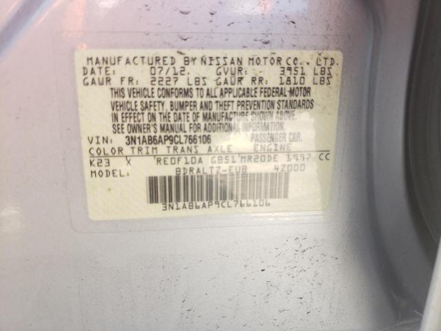 Photo 10 from auction – 2012 NISSAN SENTRA 2.0 with VIN 3N1AB6AP9CL766106