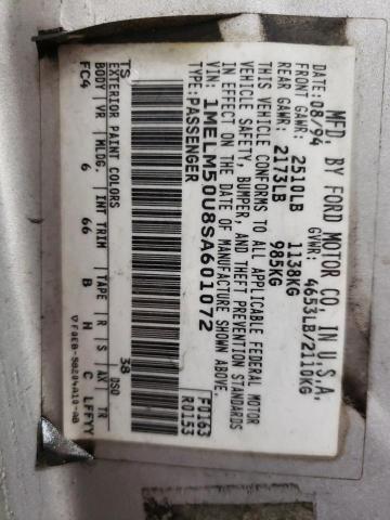 Photo 10 from auction – 1995 MERCURY SABLE GS with VIN 1MELM50U8SA601072