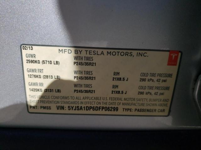 Photo 10 from auction – 2013 TESLA MODEL S with VIN 5YJSA1DP6DFP06299