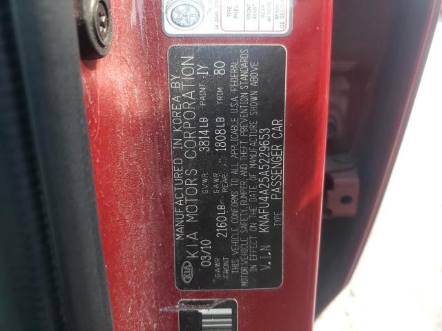 Photo 10 from auction – 2010 KIA FORTE EX with VIN KNAFU4A25A5229653
