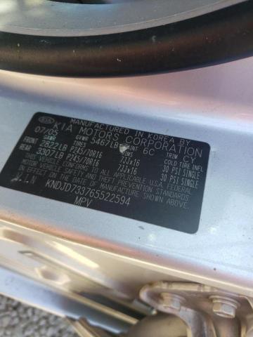 Photo 10 from auction – 2006 KIA SORENTO EX with VIN KNDJD733765522594