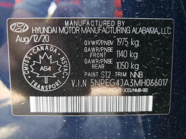 Photo 10 from auction – 2021 HYUNDAI SONATA SE with VIN 5NPEG4JA3MH066017