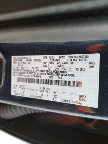 Photo 10 from auction – 2015 FORD F150 SUPER with VIN 1FTEW1CG0FKE84168