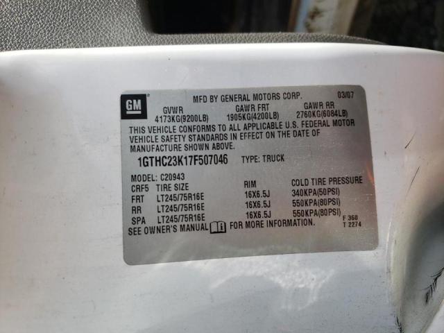 Photo 10 from auction – 2007 GMC SIERRA C25 with VIN 1GTHC23K17F507046
