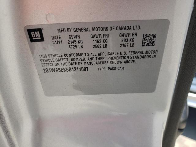 Photo 10 from auction – 2011 CHEVROLET IMPALA LS with VIN 2G1WA5EK5B1211807