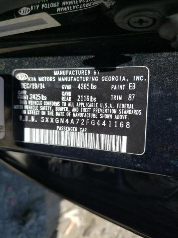 Photo 10 from auction – 2015 KIA OPTIMA EX with VIN 5XXGN4A72FG441168