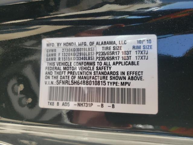 Photo 10 from auction – 2011 HONDA ODYSSEY EX with VIN 5FNRL5H64BB010815
