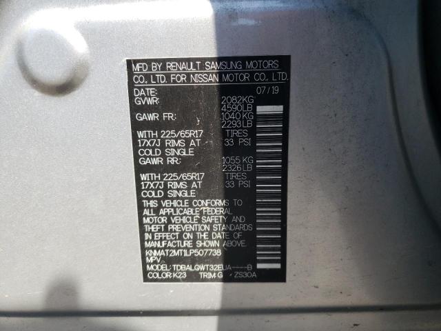 Photo 10 from auction – 2020 NISSAN ROGUE S with VIN KNMAT2MT1LP507738