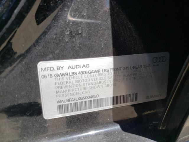 Photo 10 from auction – 2016 AUDI A4 PREMIUM with VIN WAUBFAFLXGN004680