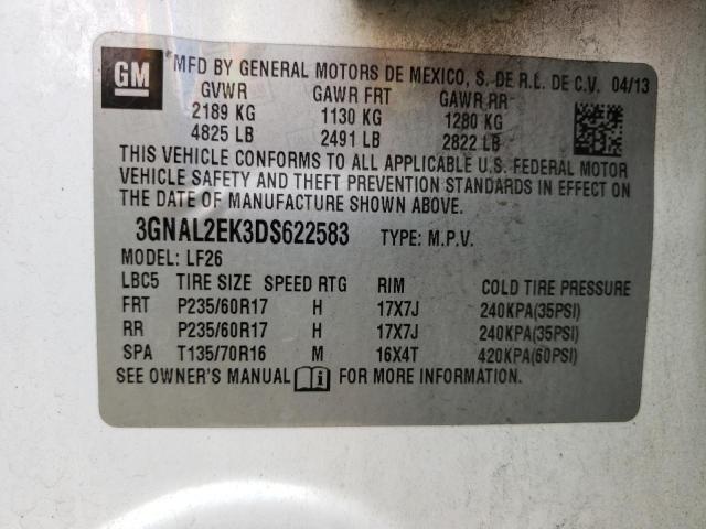 Photo 10 from auction – 2013 CHEVROLET CAPTIVA LS with VIN 3GNAL2EK3DS622583