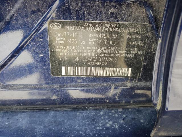 Photo 10 from auction – 2012 HYUNDAI SONATA GLS with VIN 5NPEB4AC5CH318655