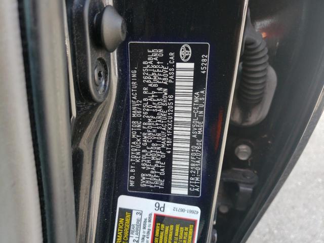 Photo 10 from auction – 2012 TOYOTA CAMRY BASE with VIN 4T1BF1FKXCU120516