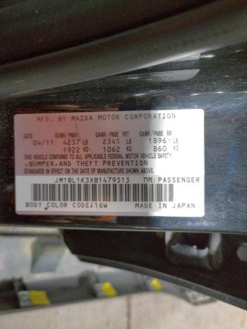 Photo 10 from auction – 2011 MAZDA SPEED 3 with VIN JM1BL1K3XB1479313