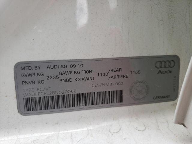 Photo 10 from auction – 2011 AUDI A4 PREMIUM with VIN WAUFFCFL2BN020068