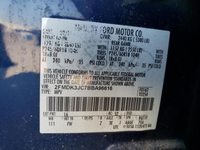Photo 10 from auction – 2011 FORD EDGE SEL with VIN 2FMDK3JC7BBA96616