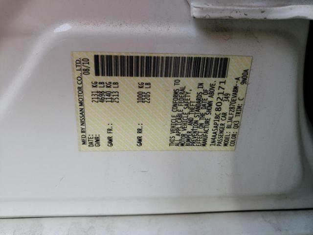 Photo 10 from auction – 2011 NISSAN MAXIMA S with VIN 1N4AA5AP1BC802171
