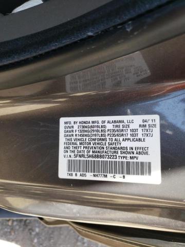 Photo 10 from auction – 2011 HONDA ODYSSEY EX with VIN 5FNRL5H68BB073223