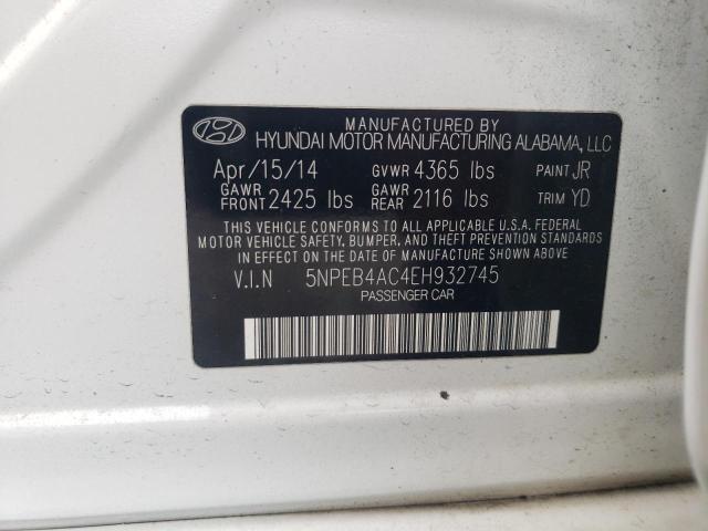 Photo 10 from auction – 2014 HYUNDAI SONATA GLS with VIN 5NPEB4AC4EH932745