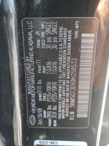 Photo 10 from auction – 2009 HYUNDAI SANTA FE G with VIN 5NMSG13DX9H258533