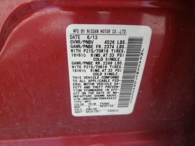 Photo 10 from auction – 2013 NISSAN ROGUE S with VIN JN8AS5MV7DW648430