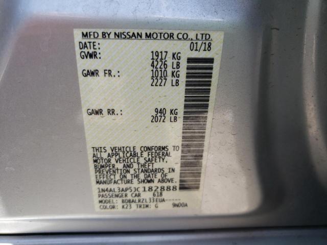 Photo 10 from auction – 2018 NISSAN ALTIMA 2.5 with VIN 1N4AL3AP5JC182888