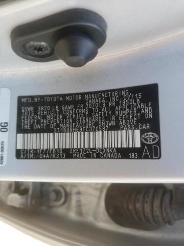 Photo 10 from auction – 2015 TOYOTA COROLLA L with VIN 2T1BURHE9FC370587