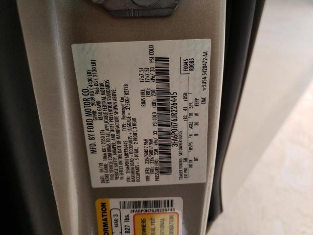 Photo 10 from auction – 2018 FORD FUSION SE with VIN 3FA6P0H76JR226445
