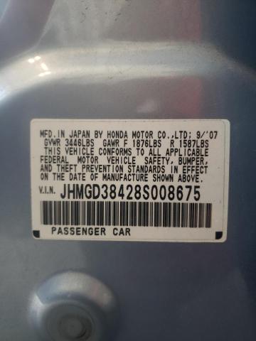 Photo 10 from auction – 2008 HONDA FIT with VIN JHMGD38428S008675