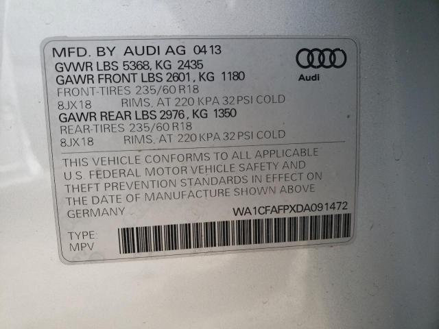 Photo 10 from auction – 2013 AUDI Q5 PREMIUM with VIN WA1CFAFPXDA091472