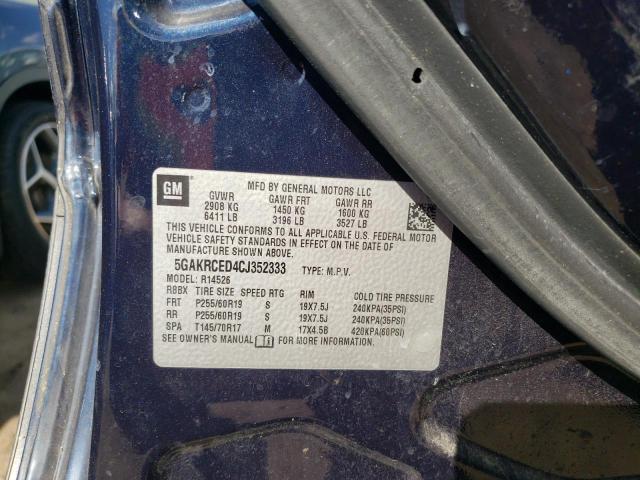 Photo 10 from auction – 2012 BUICK ENCLAVE with VIN 5GAKRCED4CJ352333