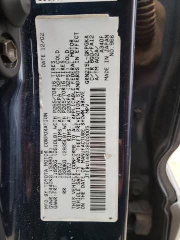 Photo 10 from auction – 2003 TOYOTA 4RUNNER SR with VIN JTEBU14R038002005