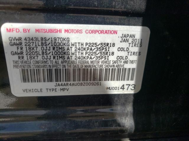Фото 10 с аукциона – 2011 MITSUBISHI OUTLANDER с VIN JA4AR4AU0BZ009261