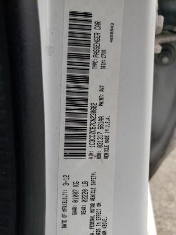 Photo 10 from auction – 2012 DODGE AVENGER SX with VIN 1C3CDZCB7CN230682